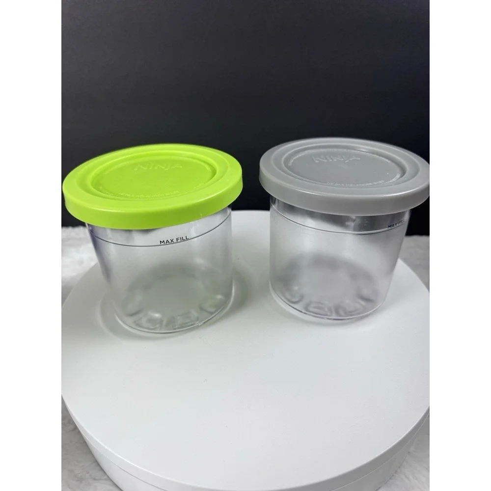Ninja Creami Pint Container Lot‎ Of 2 Official Ninja Brand Pints With Lids